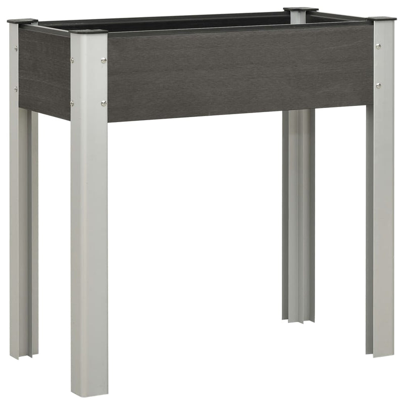 Afbeelding laden in galerijviewer, Vidaxl plantenbak verhoogd 75x40x75 cm hkc grijs
