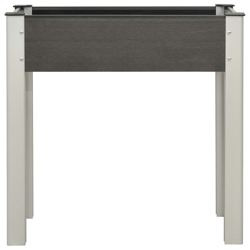 Afbeelding laden in galerijviewer, Vidaxl plantenbak verhoogd 75x40x75 cm hkc grijs
