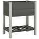 Vidaxl plantenbak verhoogd met schap 75x50x90 cm hkc grijs