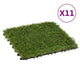 Vidaxl kunstgrastegels 11 st 30x30 cm groen