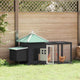 Vidaxl kippenhok met nestkast 190x72x102 massief vurenhout grijs