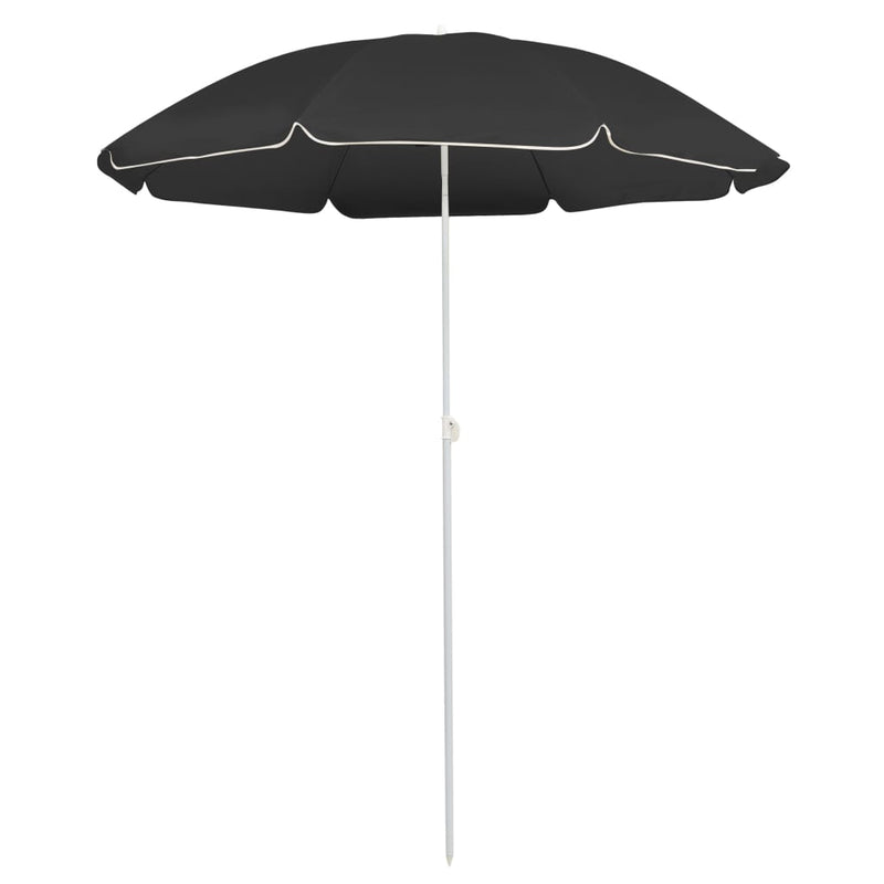 Afbeelding laden in galerijviewer, Vidaxl parasol met stalen paal 180 cm antracietkleurig
