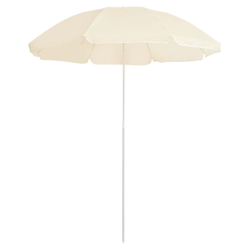 Afbeelding laden in galerijviewer, Vidaxl parasol met stalen paal 180 cm zandkleurig
