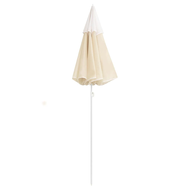 Afbeelding laden in galerijviewer, Vidaxl parasol met stalen paal 180 cm zandkleurig
