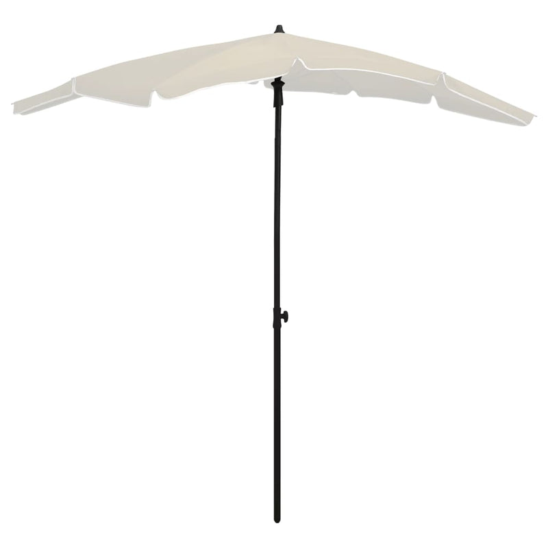 Afbeelding laden in galerijviewer, Vidaxl parasol met paal 200x130 cm zandkleurig
