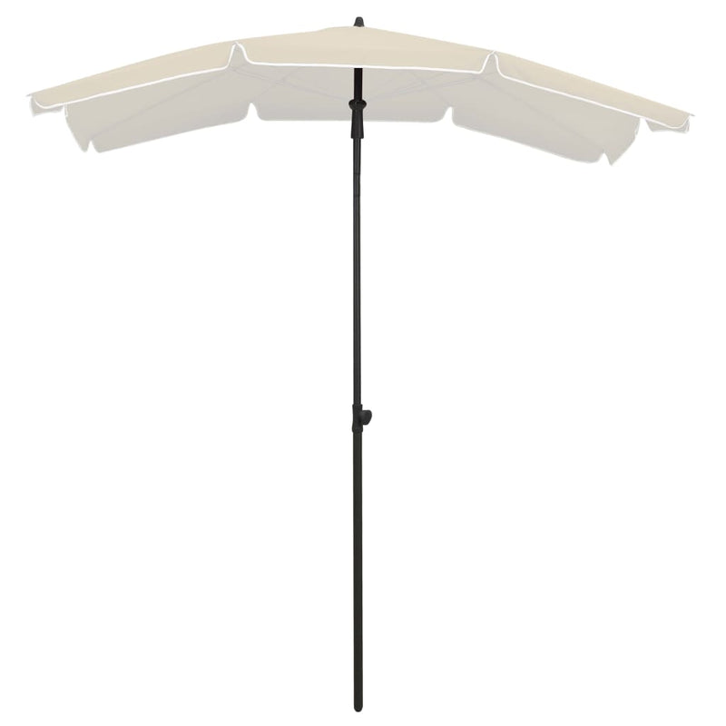 Afbeelding laden in galerijviewer, Vidaxl parasol met paal 200x130 cm zandkleurig
