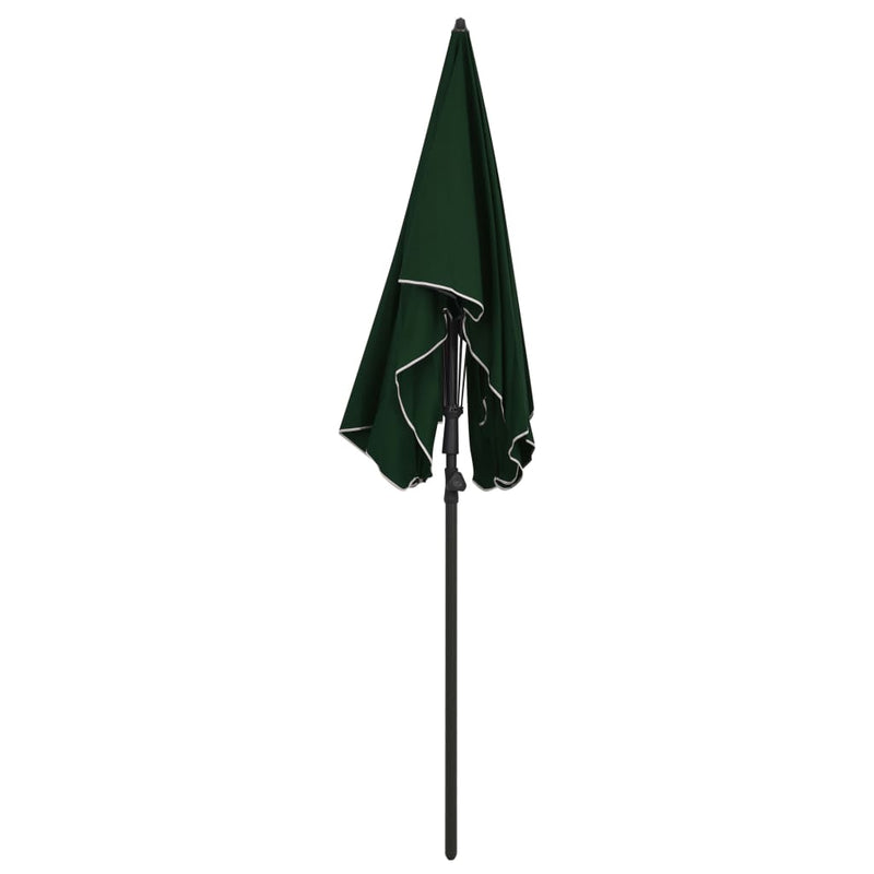 Afbeelding laden in galerijviewer, Vidaxl parasol met paal 200x130 cm groen
