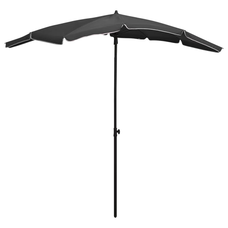 Afbeelding laden in galerijviewer, Vidaxl parasol met paal 200x130 cm antracietkleurig
