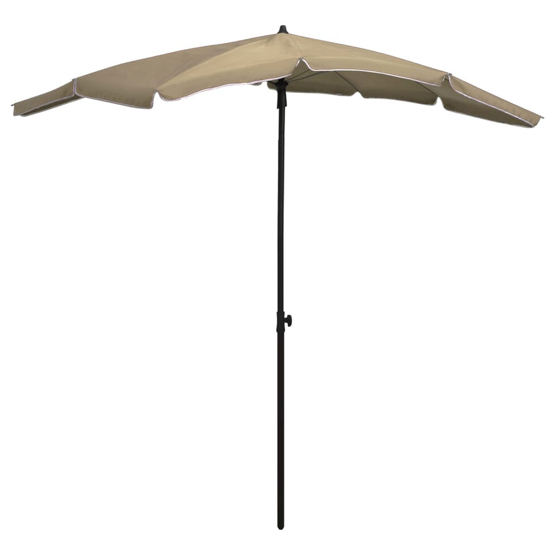 Afbeelding laden in galerijviewer, Vidaxl parasol met paal 200x130 cm taupe
