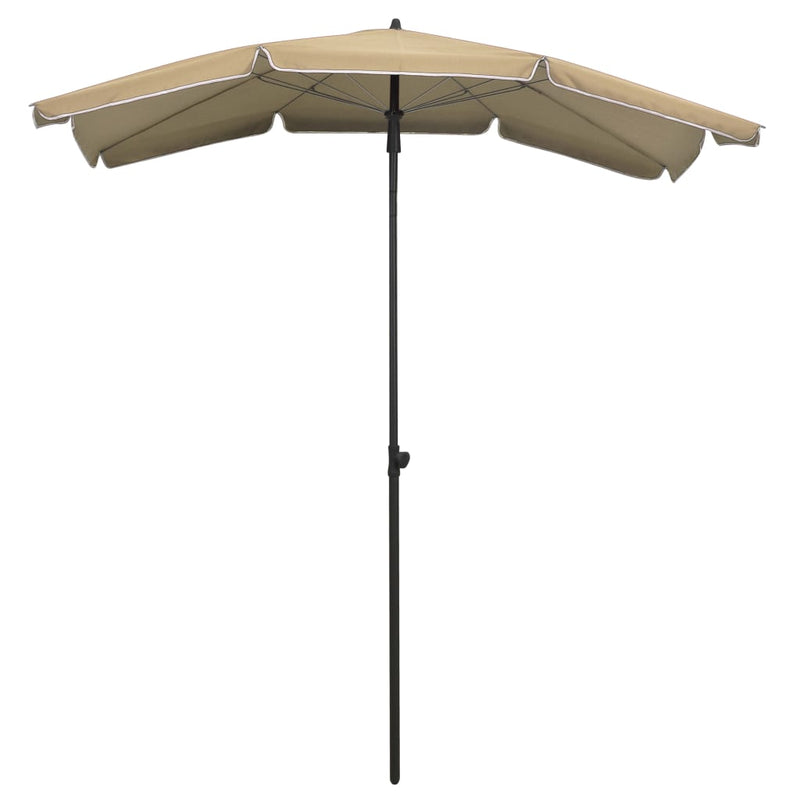 Afbeelding laden in galerijviewer, Vidaxl parasol met paal 200x130 cm taupe

