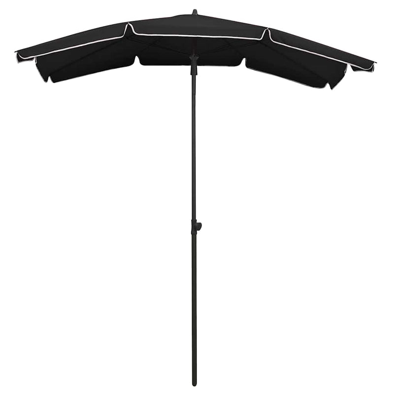 Afbeelding laden in galerijviewer, Vidaxl parasol met paal 200x130 cm zwart
