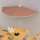 Vidaxl parasol half met paal 180x90 cm terracottakleurig