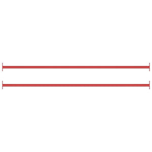 Vidaxl rekstokken 2 st 125 cm staal rood