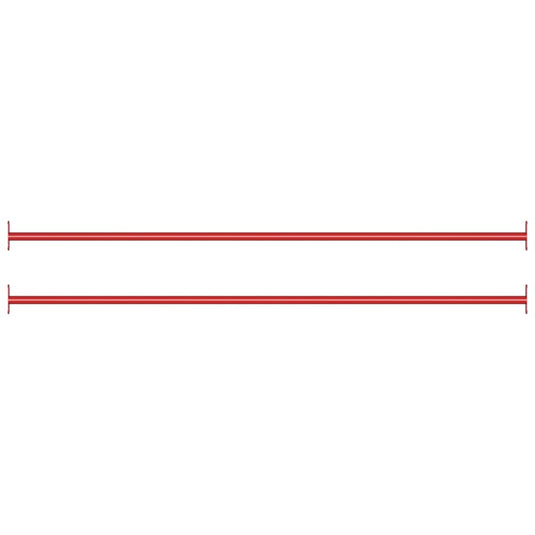 Vidaxl rekstokken 2 st 125 cm staal rood