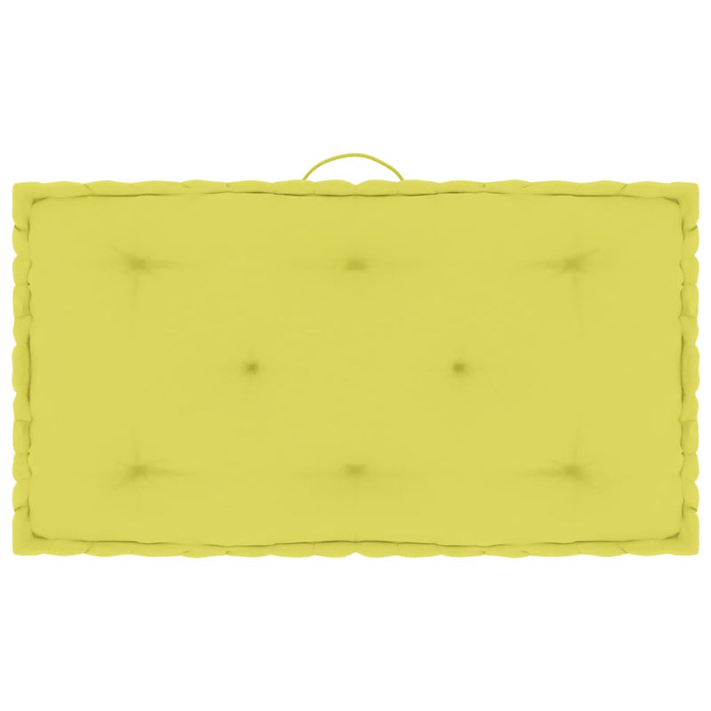 Afbeelding laden in galerijviewer, VidaXL Palletvloerkussen 73x40x7 cm katoen appeltjesgroen
