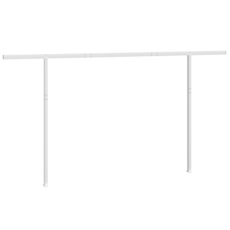 Afbeelding laden in galerijviewer, Vidaxl luifelpaalset 450x245 cm ijzer wit
