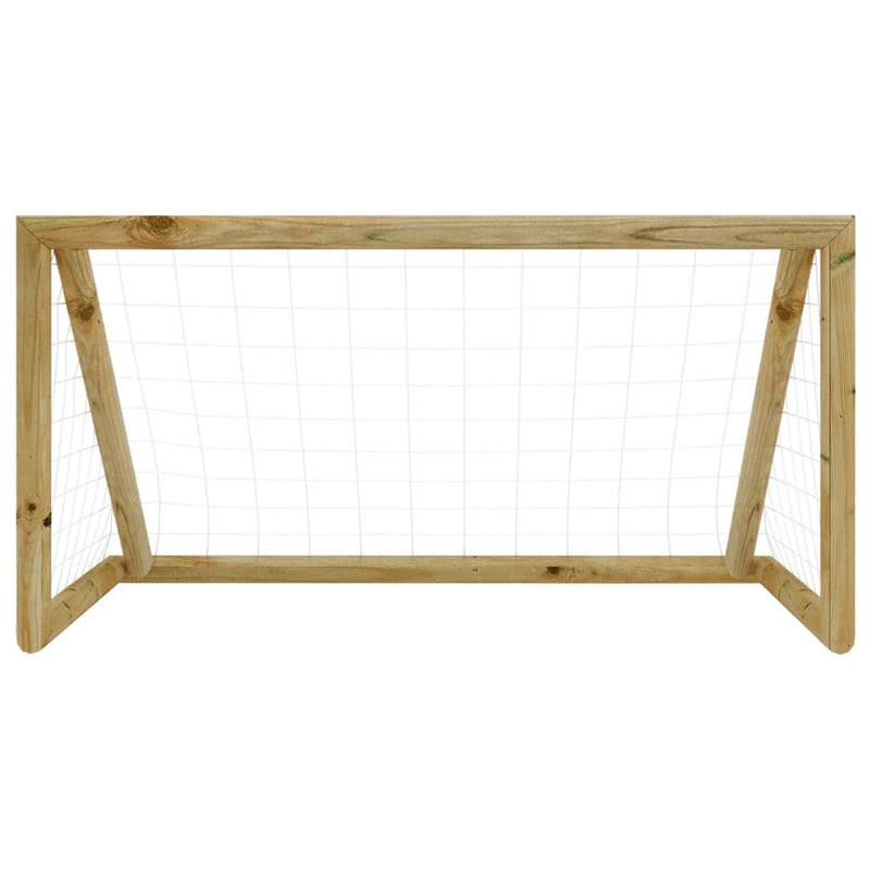Afbeelding laden in galerijviewer, VidaXL Voetbaldoel met net 160x80x100 cm geïmpregneerd grenenhout
