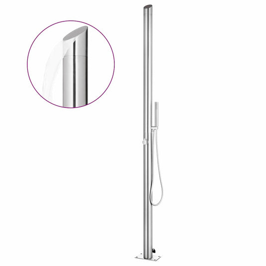 Vidaxl buitendouche 220 cm roestvrij staal