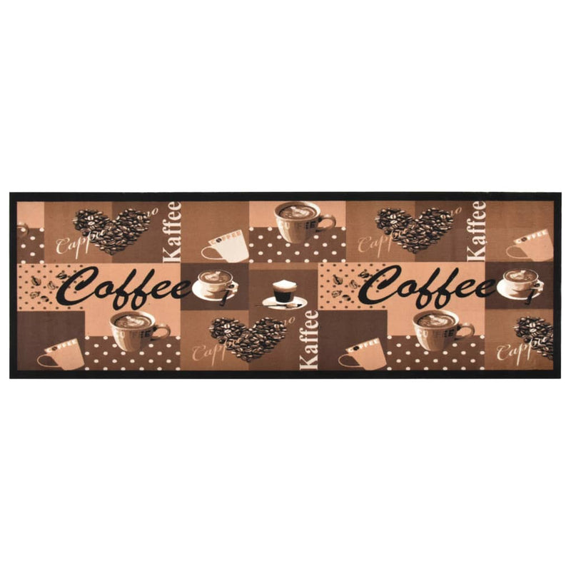 Afbeelding laden in galerijviewer, Vidaxl keukenmat wasbaar coffee 60x300 cm bruin
