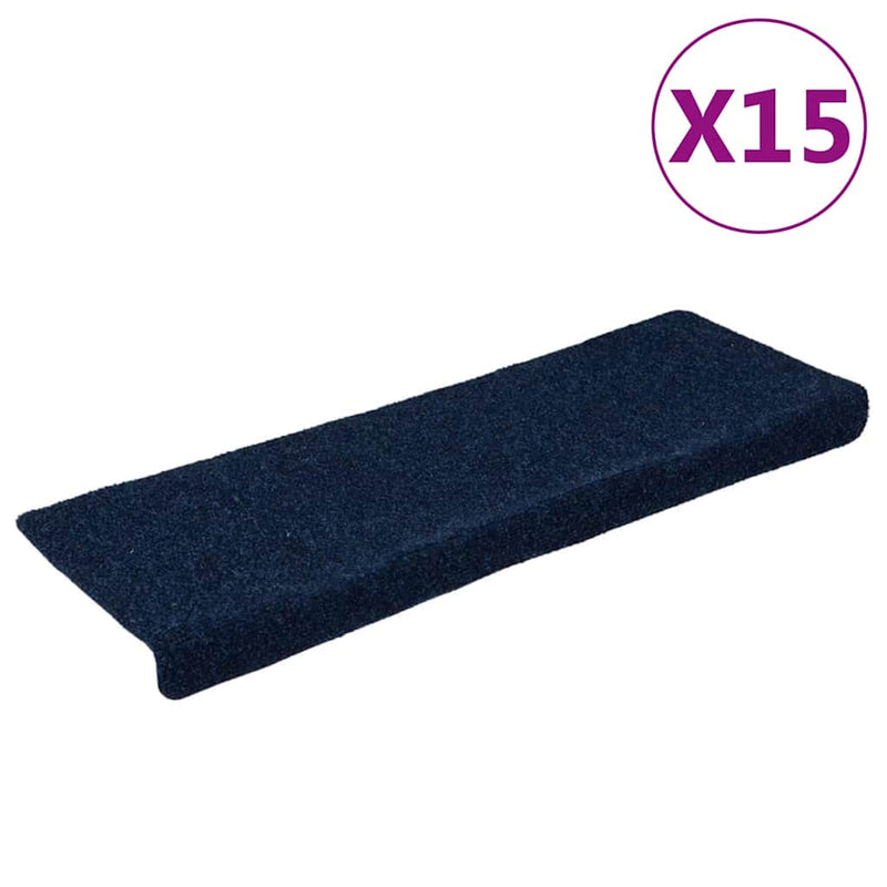 Afbeelding laden in galerijviewer, Vidaxl trapmatten zelfklevend 15 stuks 65x21x4 cm marineblauw
