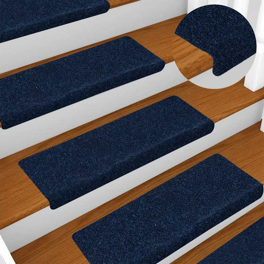 Vidaxl trapmatten zelfklevend 15 stuks 65x21x4 cm marineblauw