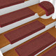 Vidaxl trapmatten 15 st 65x21x4 cm bordeaux rechthoekige rand