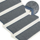 Vidaxl trapmatten 15 st 65x21x4 cm lichtgrijs en blauw met rechthoekige rand