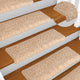 Vidaxl trapmatten 15 st 65x21x4 cm goud rechthoekige rand