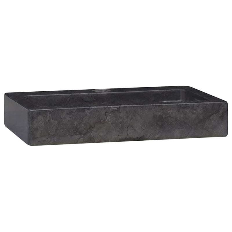 Afbeelding laden in galerijviewer, Vidaxl wastafel wandgemonteerd 38x24x6,5 cm marmer zwart
