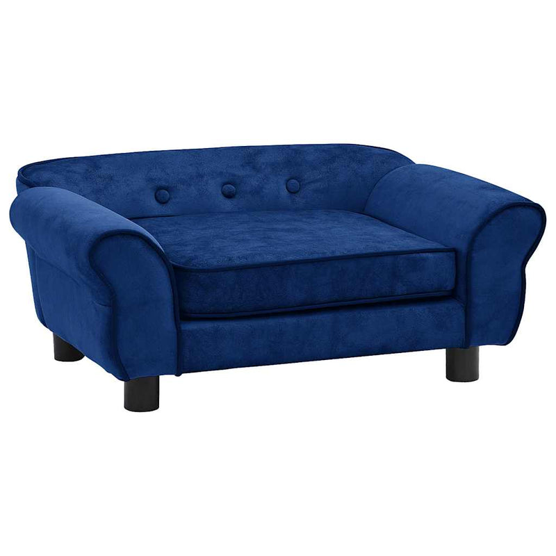 Afbeelding laden in galerijviewer, Vidaxl hondenbank 72x45x30 cm pluche blauw
