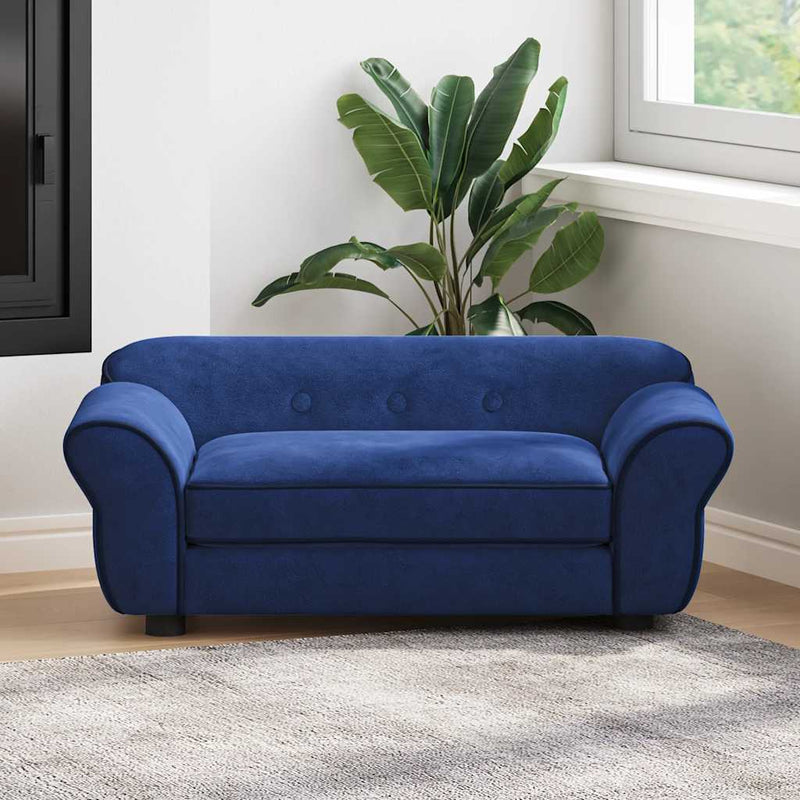 Afbeelding laden in galerijviewer, Vidaxl hondenbank 72x45x30 cm pluche blauw

