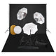 Vidaxl fotostudioset met lampen, paraplu's, achtergrond en reflector