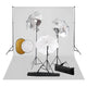 Vidaxl fotostudioset met lampen, paraplu's, achtergrond en reflector