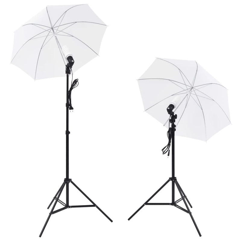 Afbeelding laden in galerijviewer, Vidaxl fotostudioset met lampen, paraplu's, achtergrond en reflector
