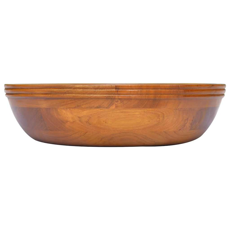 Afbeelding laden in galerijviewer, Vidaxl wastafel ø40x10 cm massief teakhout
