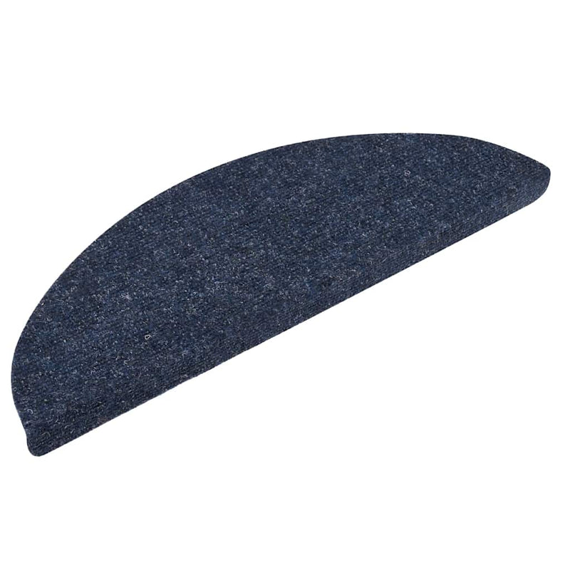 Afbeelding laden in galerijviewer, Vidaxl trapmatten zelfklevend 5 stuks 56x17x3 cm blauw halfrond
