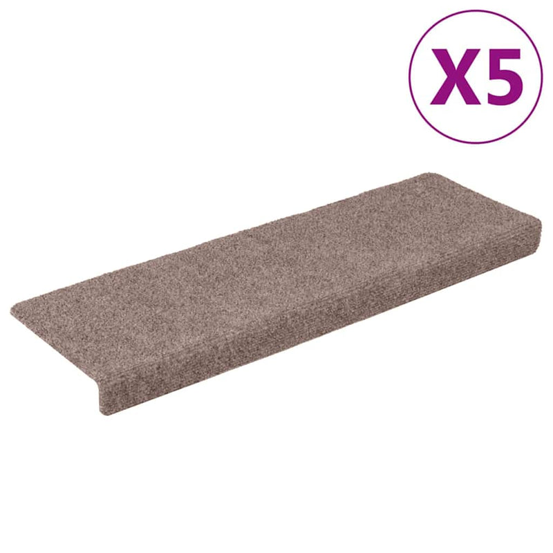 Afbeelding laden in galerijviewer, Vidaxl trapmatten zelfklevend 5 stuks 65x21x4 cm crème rechthoekige rand
