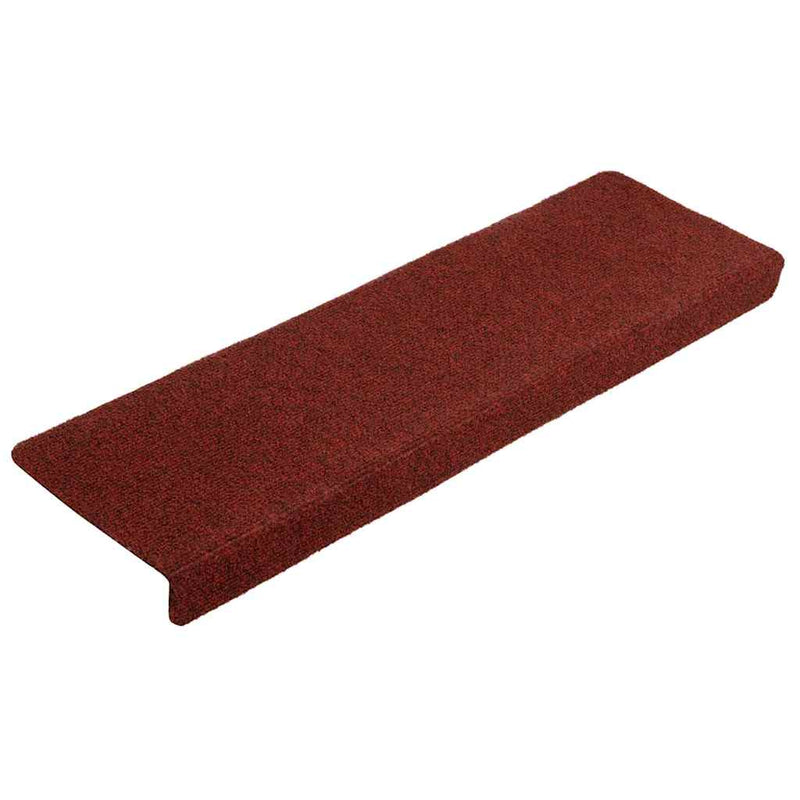 Afbeelding laden in galerijviewer, Vidaxl trapmatten zelfklevend 10 st 65x21x4 cm bordeaux rood
