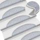 Vidaxl trapmatten 10 st 56x17x3 cm lichtgrijs halfrond