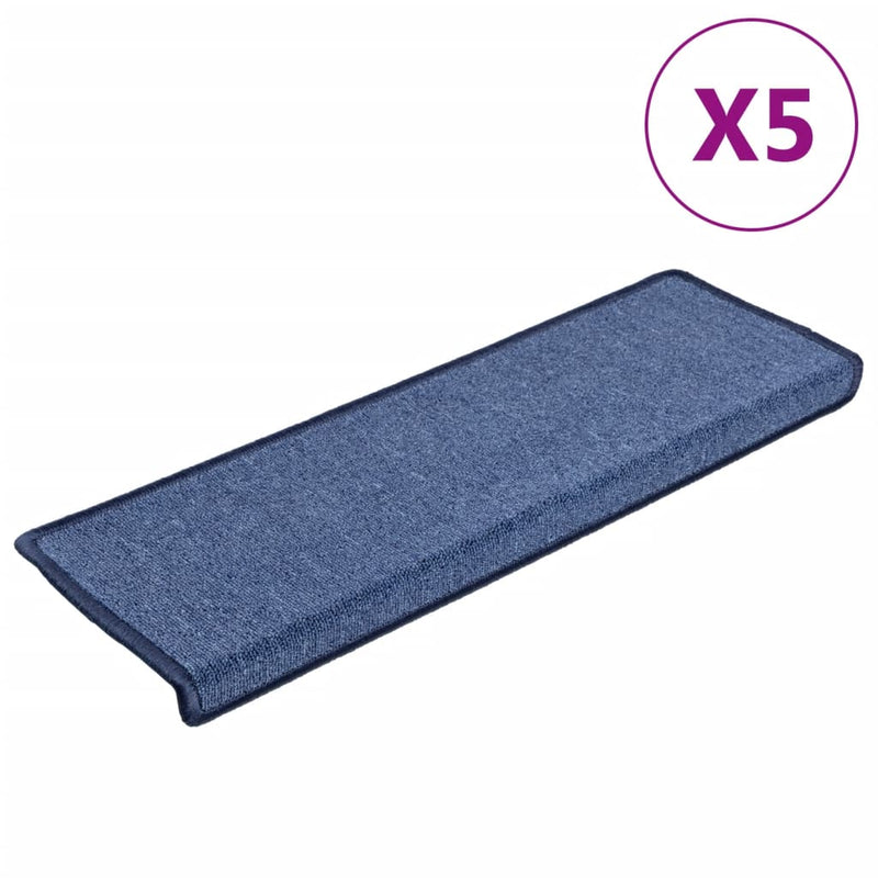 Afbeelding laden in galerijviewer, Vidaxl trapmatten 5 st 65x21x4 cm blauw
