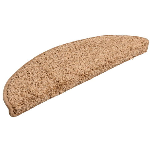 Vidaxl trapmatten 10 st 56x17x3 cm beige halfrond