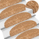 Vidaxl trapmatten 10 st 65x21x4 cm beige halfrond groot