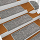 Vidaxl trapmatten 10 st 65x21x4 cm grijs rechthoekige rand