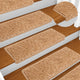 Vidaxl trapmatten 10 st 65x21x4 cm beige rechthoekige rand