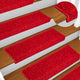 Vidaxl trapmatten 10 st 65x21x4 cm rood rechthoekige rand