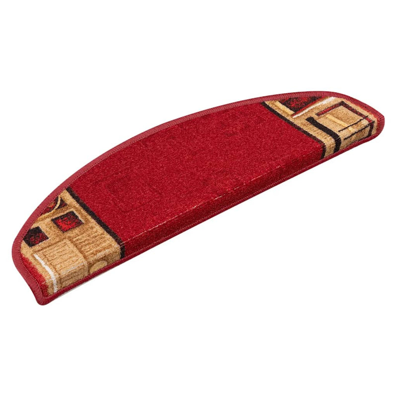 Afbeelding laden in galerijviewer, Vidaxl trapmatten zelfklevend 5 st 65x21x4 cm rood
