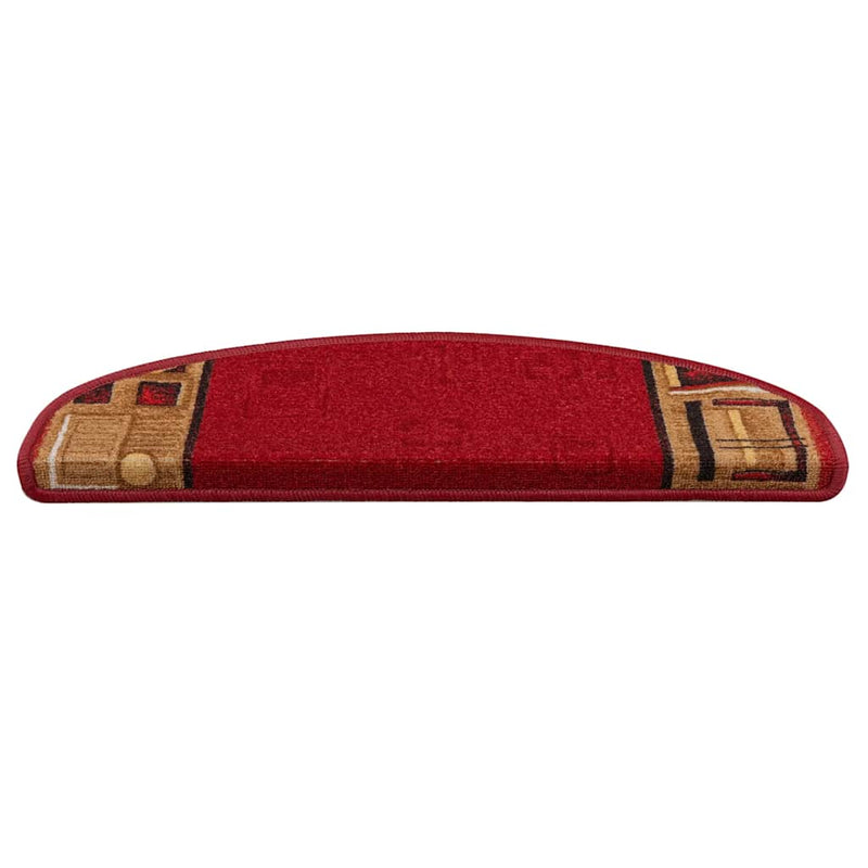 Afbeelding laden in galerijviewer, Vidaxl trapmatten zelfklevend 5 st 65x21x4 cm rood
