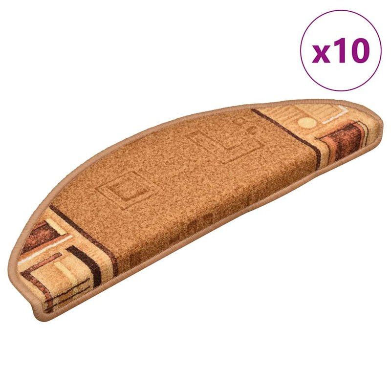 Afbeelding laden in galerijviewer, Vidaxl trapmatten zelfklevend 10 st 65x21x4 cm beige
