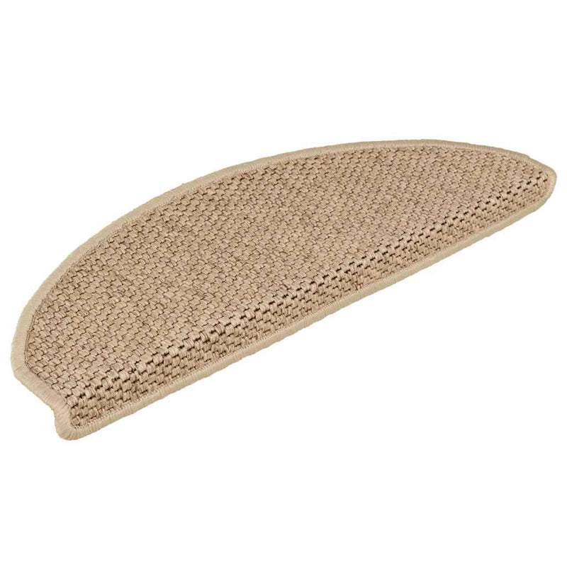 Afbeelding laden in galerijviewer, Vidaxl trapmatten zelfklevend 15 st sisal-look 65x21x4 cm zandkleurig
