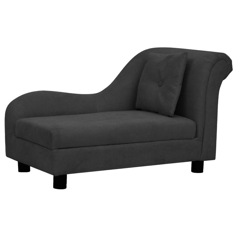 Afbeelding laden in galerijviewer, Vidaxl hondenbank met kussen 83x44x44 cm pluche zwart

